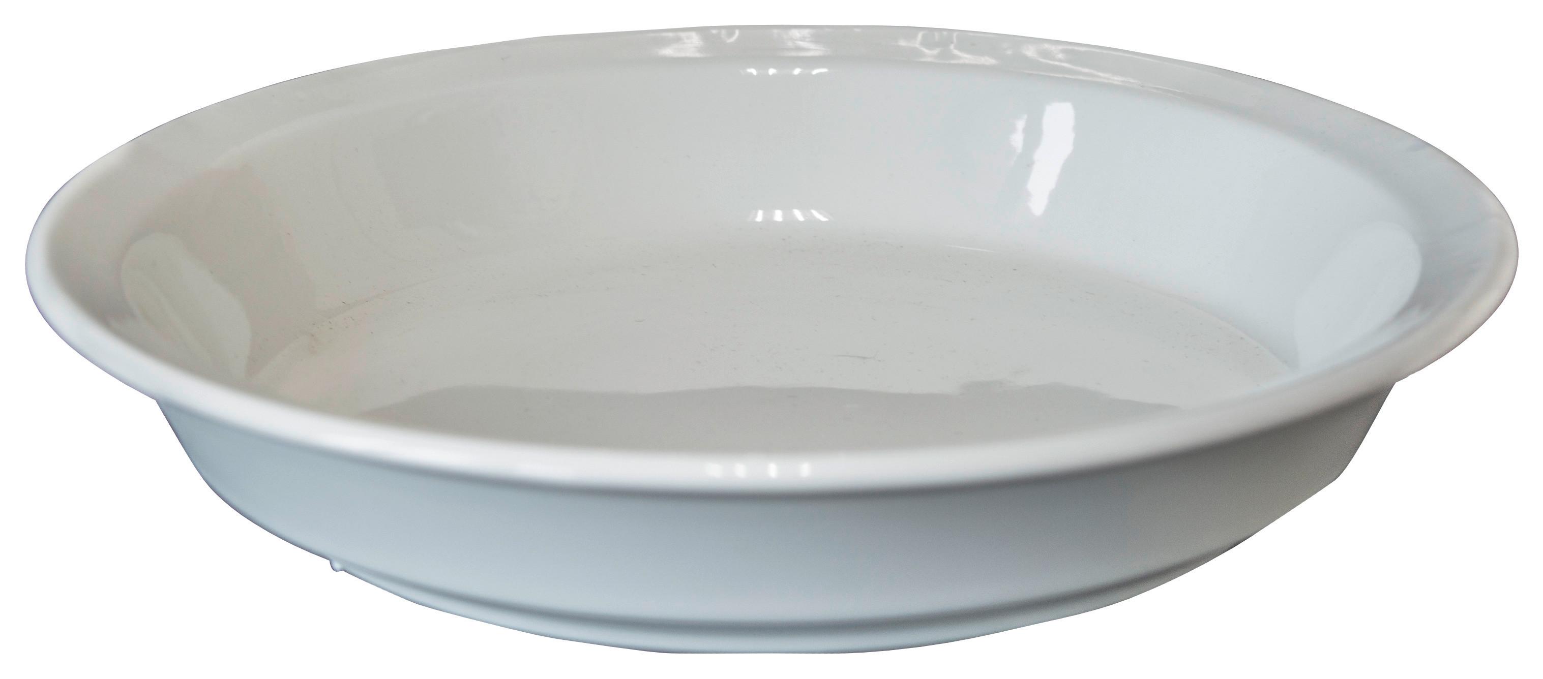 Főzelékes Tányér Menza - fehér, kerámia (21cm)