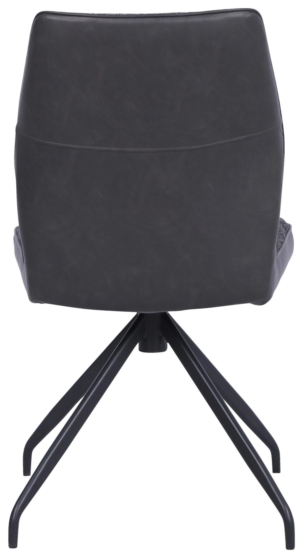 Stolica Lana - tamno siva/crna, Moderno, drvo/metal (50/89/62cm) - Premium Living