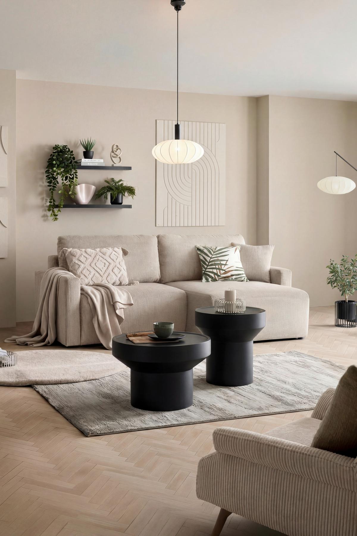 Coltar DAVE -BEST PRICE - bej, Modern, textil (227/146cm) - Best Price