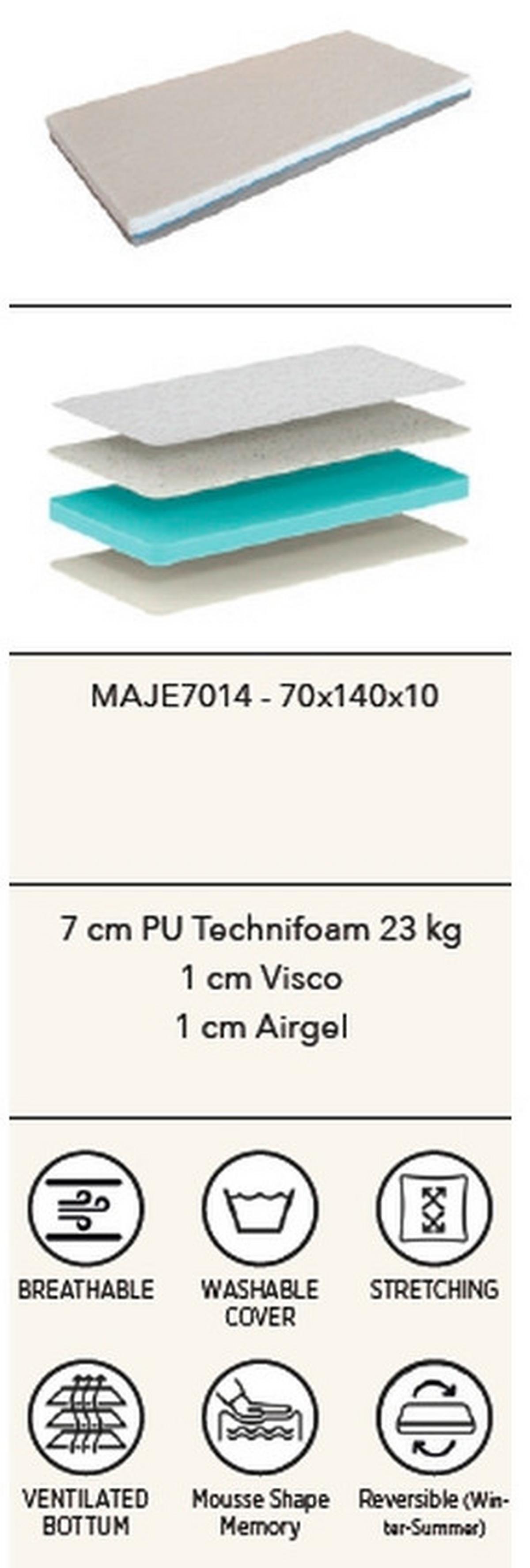 Kindermatratze Excellence ca. 70x140 cm - Beige, Basics, Textil (70/140cm) - Vipack