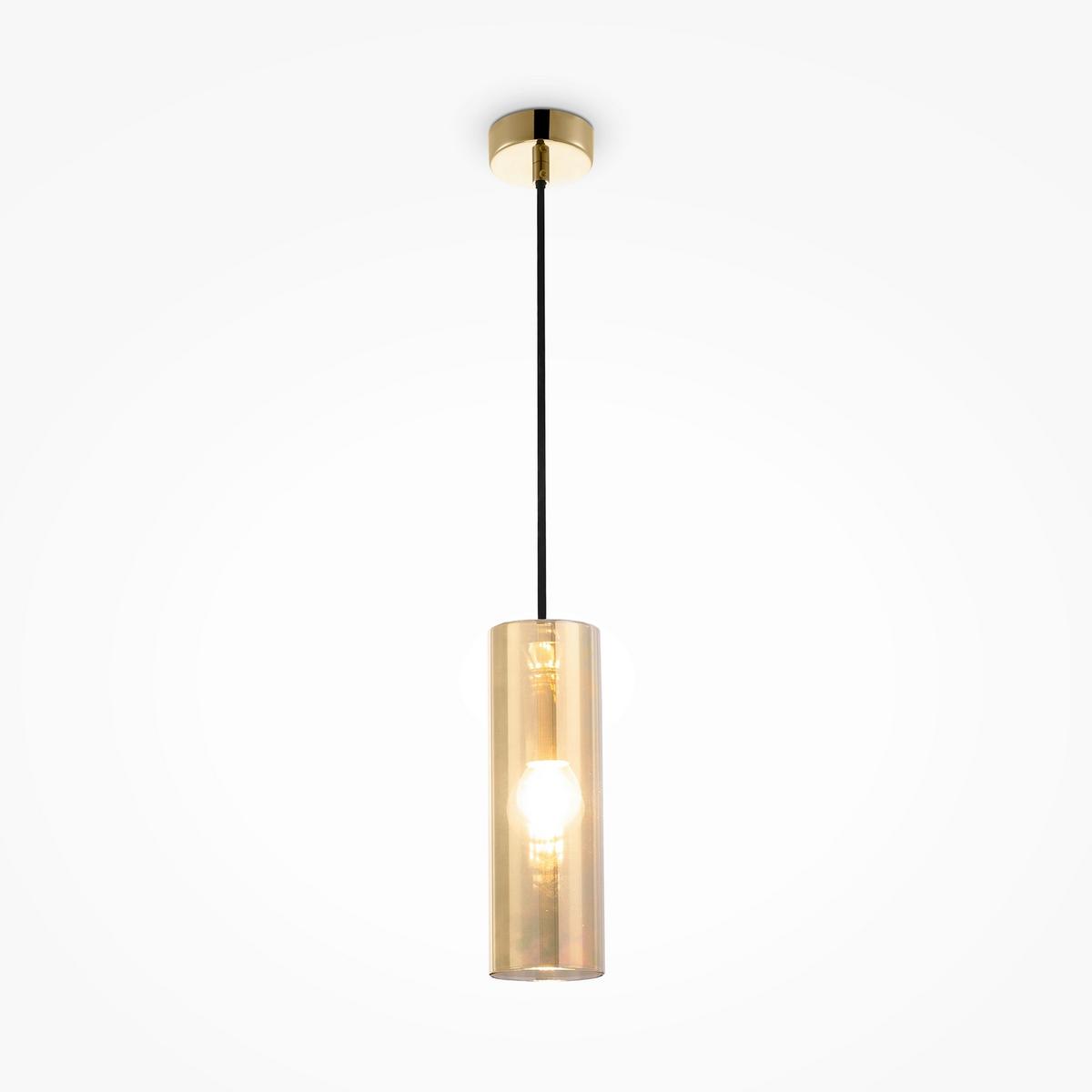 Pendelleuchte Gioia Goldfarben max. 40 Watt - Goldfarben, Trend, Glas/Metall (8/24cm) - MAYTONI
