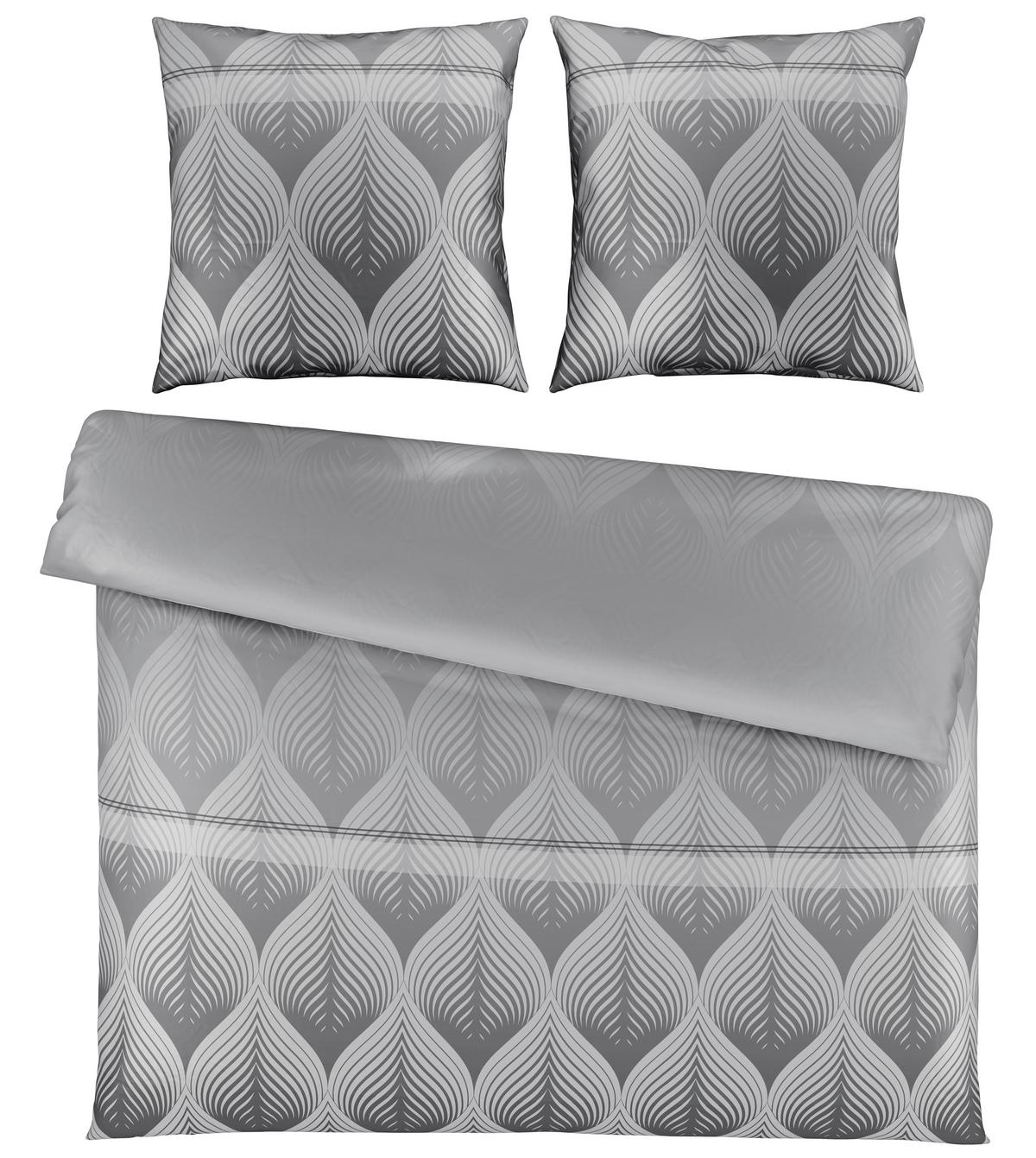 Bettwäsche Domps XXL Grau ca. 200x200cm - Grau, MODERN, Textil (200/200cm) - Modern Living