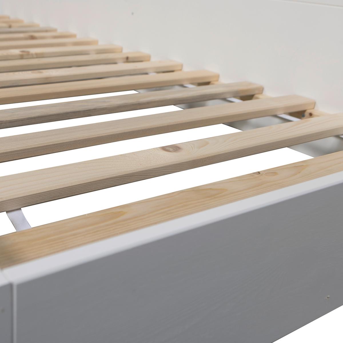 Bodenbett Carter Weiß ca. 90x200 cm - Weiß, Basics, Holz (90/200cm) - MID.YOU