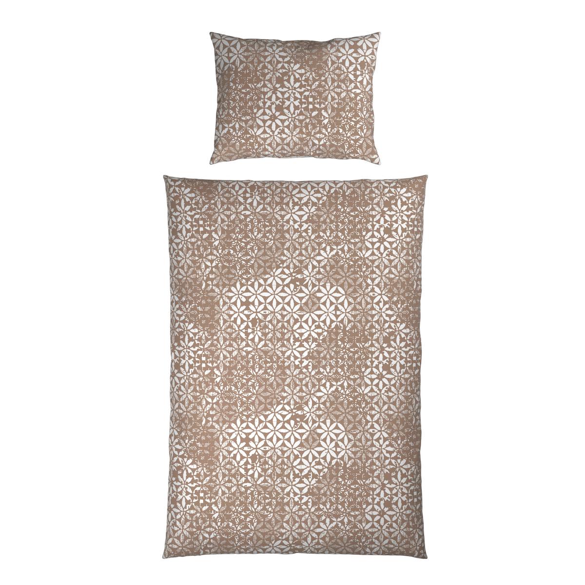 Bettwäsche Daniela Taupe ca. 140x200cm - Taupe, KONVENTIONELL, Textil (140/200cm) - Mömax