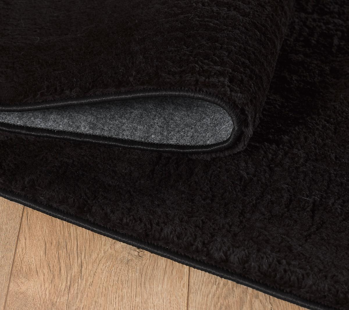 Hochflorteppich Catwalk Schwarz ca. 80x150cm - Schwarz, Basics, Textil (80/150cm) - Novel