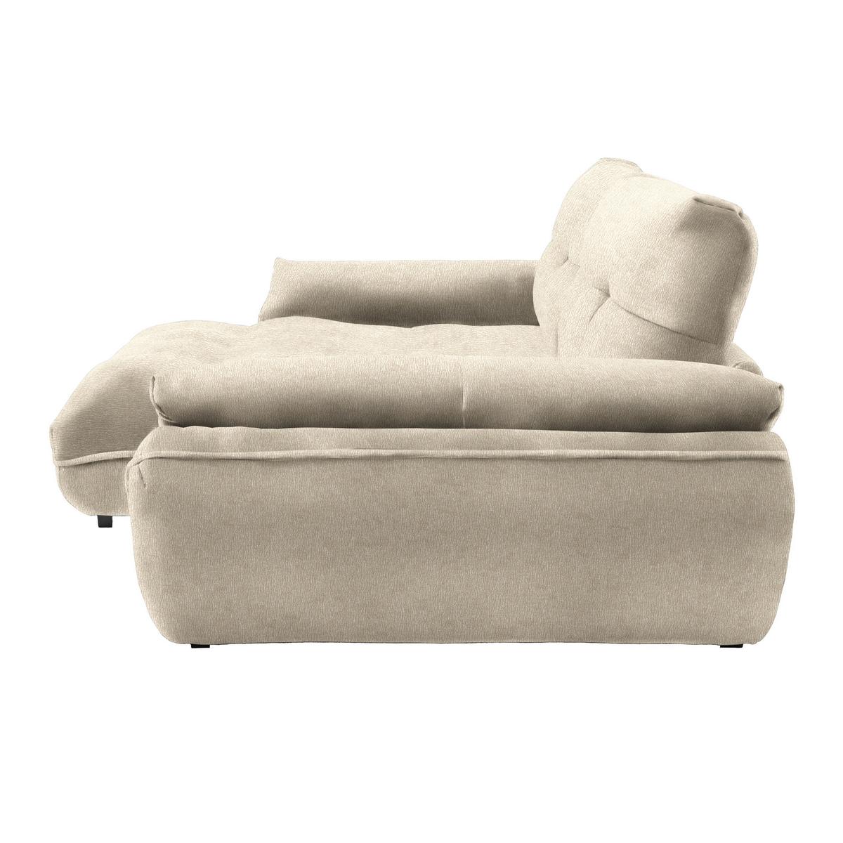 Wohnlandschaft Vivo Beige - Beige/Schwarz, MODERN, Kunststoff/Textil (179/63/317cm) - Premium Living