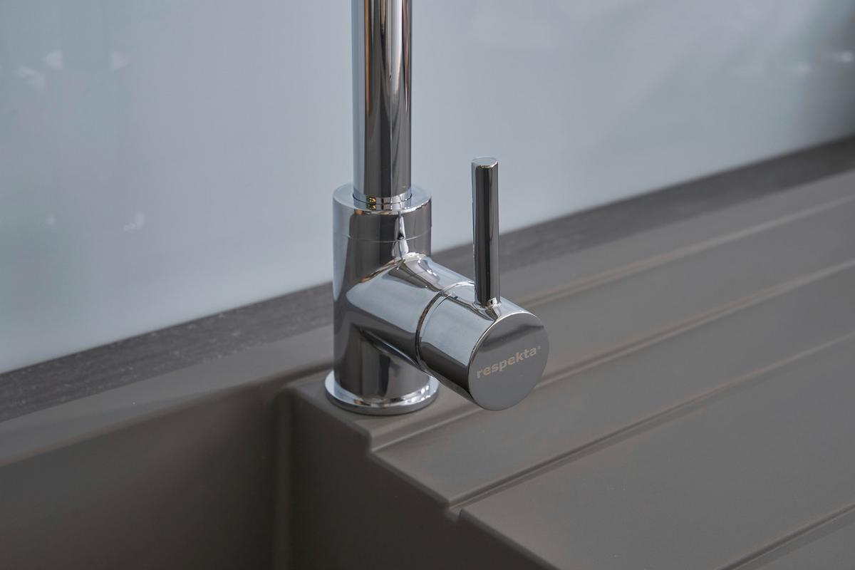 Einbauspüle Houston ca. 80x21x50 cm Grau - Grau, Trend, Glas/Kunststoff (80/21/50cm) - Respekta