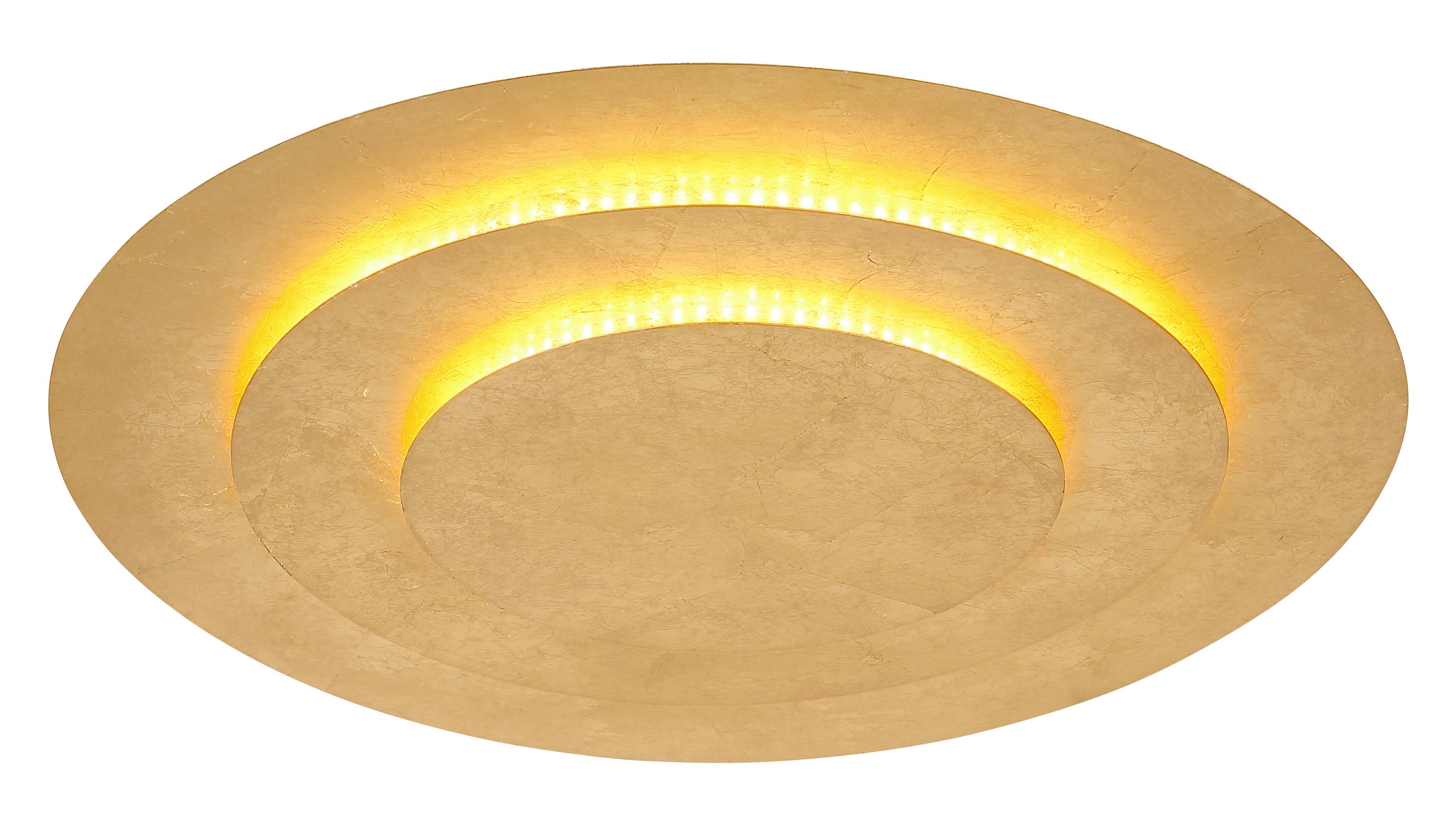 Stropna Led-svetilka Heda, S Sijalko - zlate barve, Design, kovina (49/4,7cm) - Globo