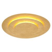 Stropna Led-svetilka Heda, S Sijalko - zlate barve, Design, kovina (49/4,7cm) - Globo
