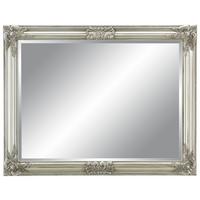 Wandspiegel in Silberfarben, ca. 70x90cm - Silberfarben, Romantik / Landhaus, Glas/Holz (70/90/3cm) - Mömax