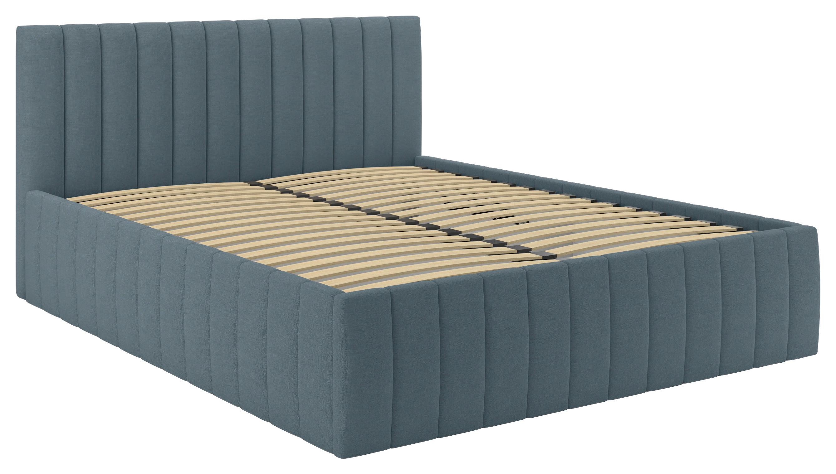 Tapecirani Krevet Orinoco - plava, Moderno, drvni materijal/metal (180/200cm) - Based