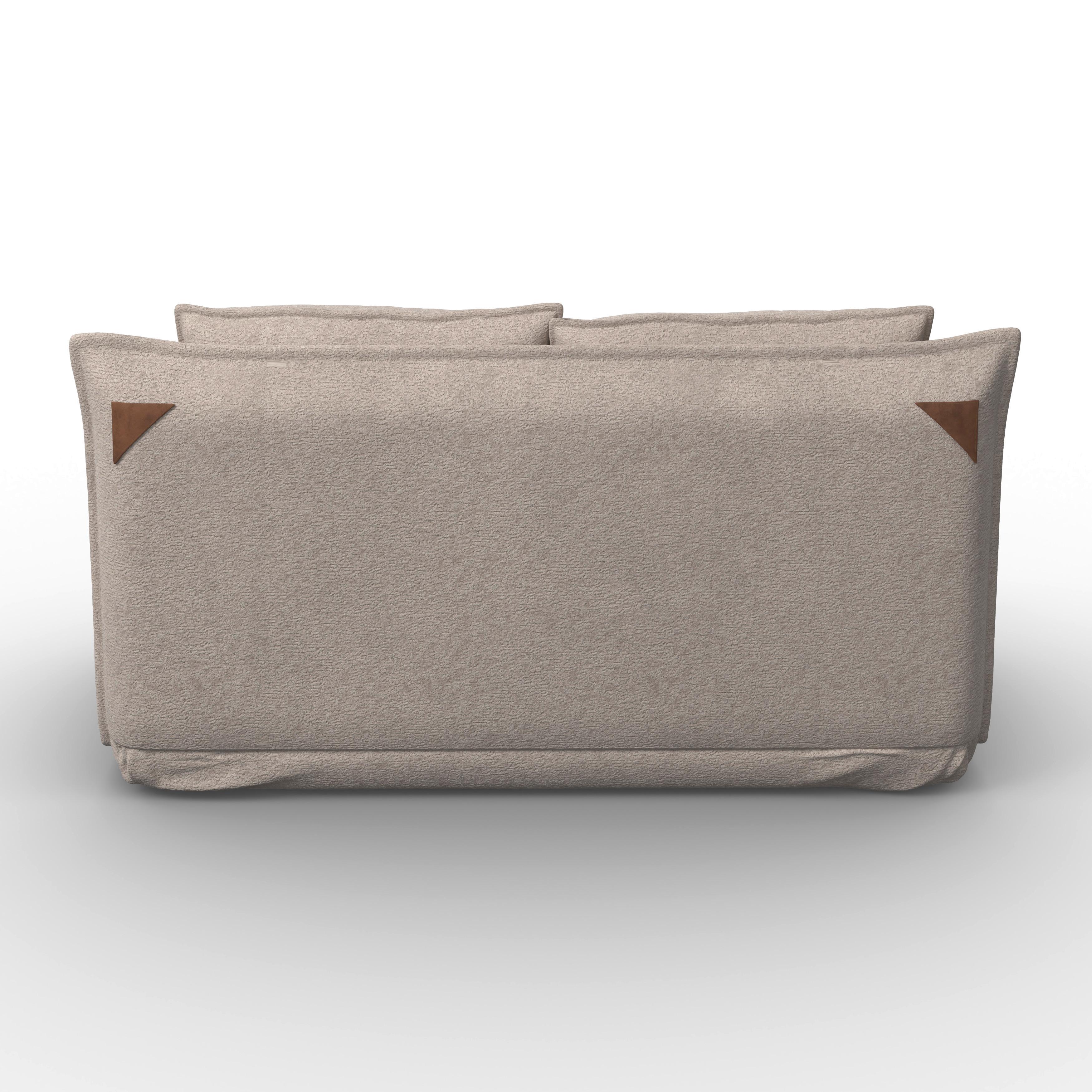 BÄDDSOFFA MACY - beige, Modern, metall/textil (141/68/87cm) - Bessagi Home