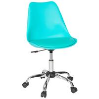 Vrtljivi Stol Fancy Pro, Turkizna - turkizna, Moderno, kovina/umetna masa (48/86/54cm) - MID.YOU