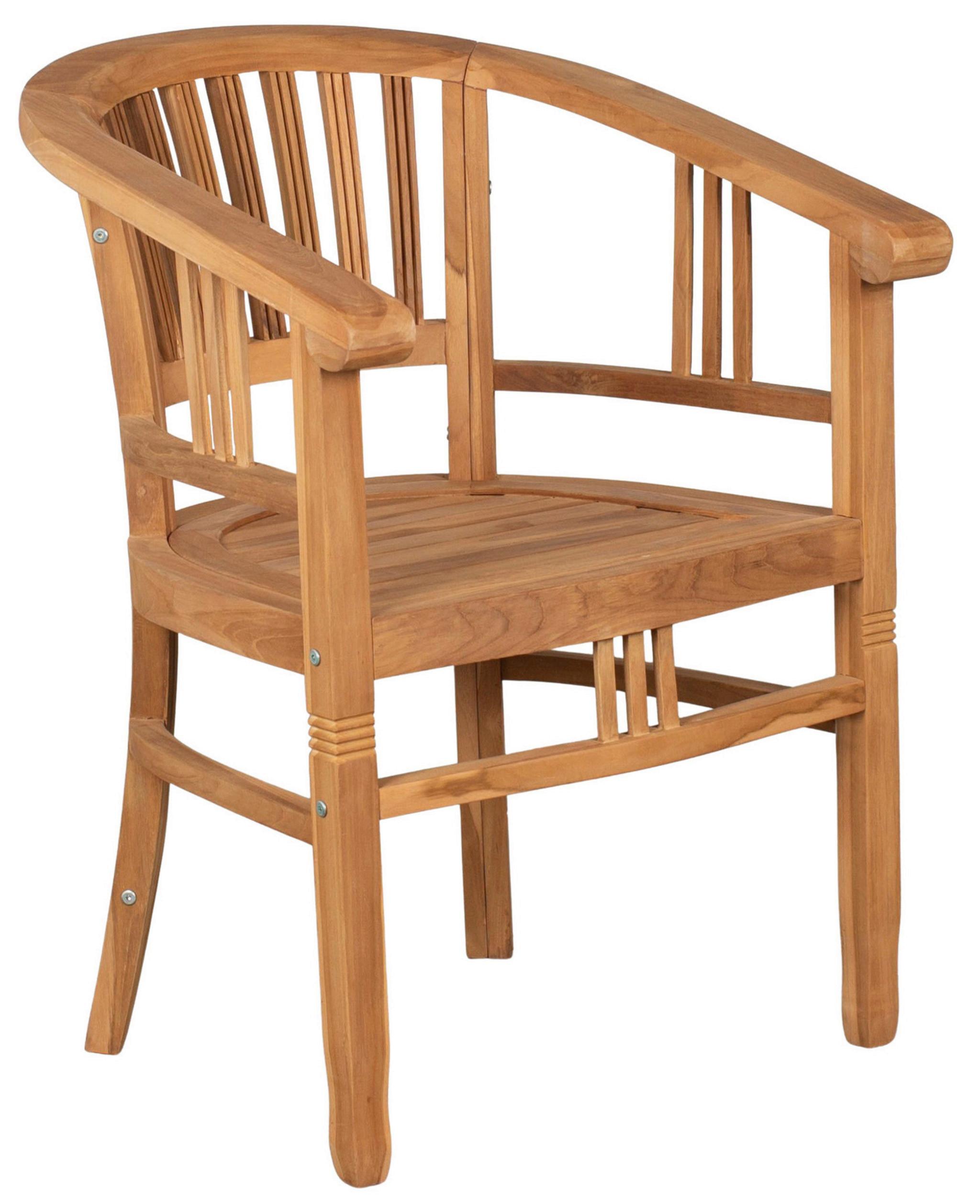 Garten-Relaxsessel Woodie Teak massiv - Teakfarben, Design, Holz (60/83/49cm) - Gardenson