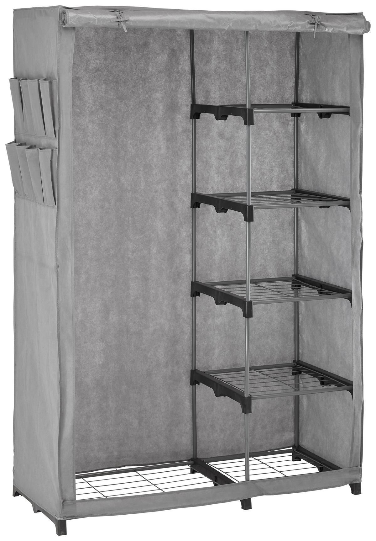 Ormar Kläck - siva, Konvencionalno, metal/tekstil (116/173/50cm) - Modern Living