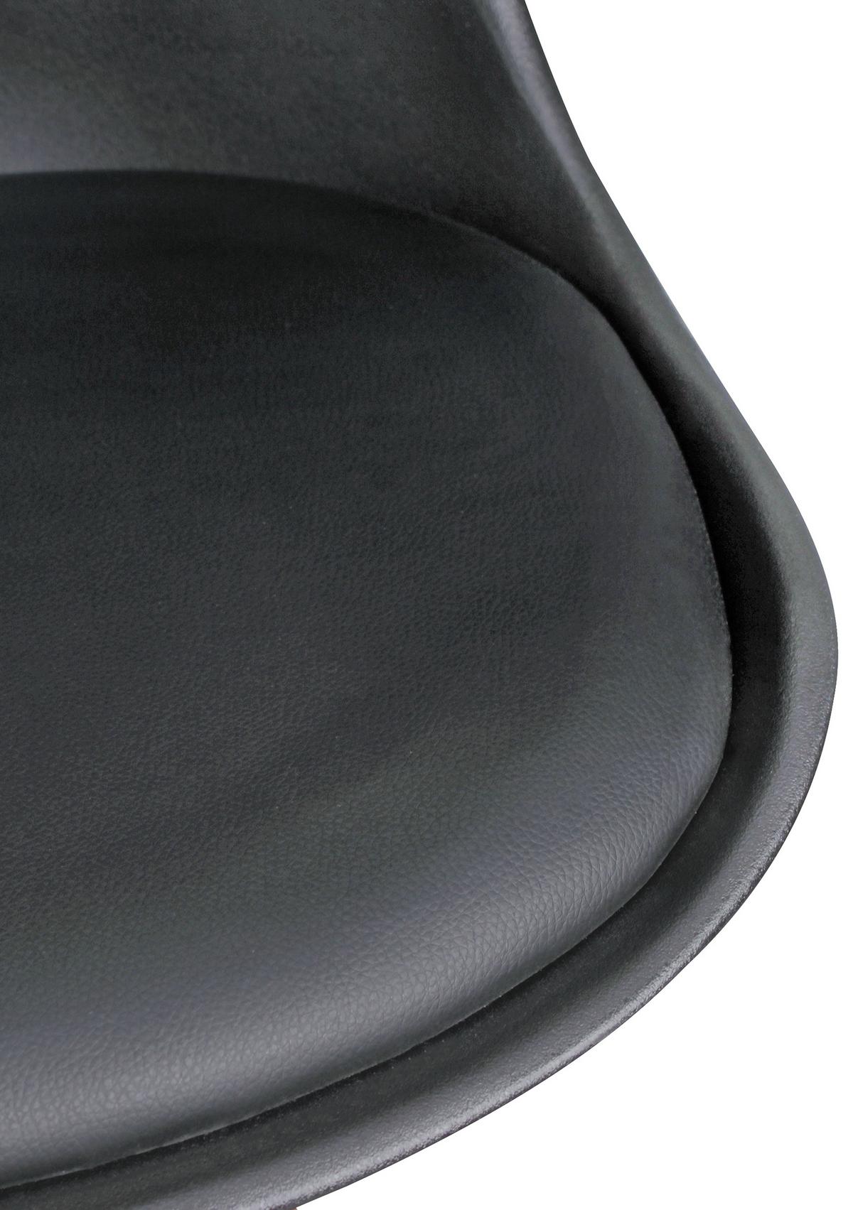 Stuhl-Set in Schwarz ´LIMA´ - Eichefarben/Schwarz, Design, Holz/Kunststoff (48/89/48cm) - MID.YOU