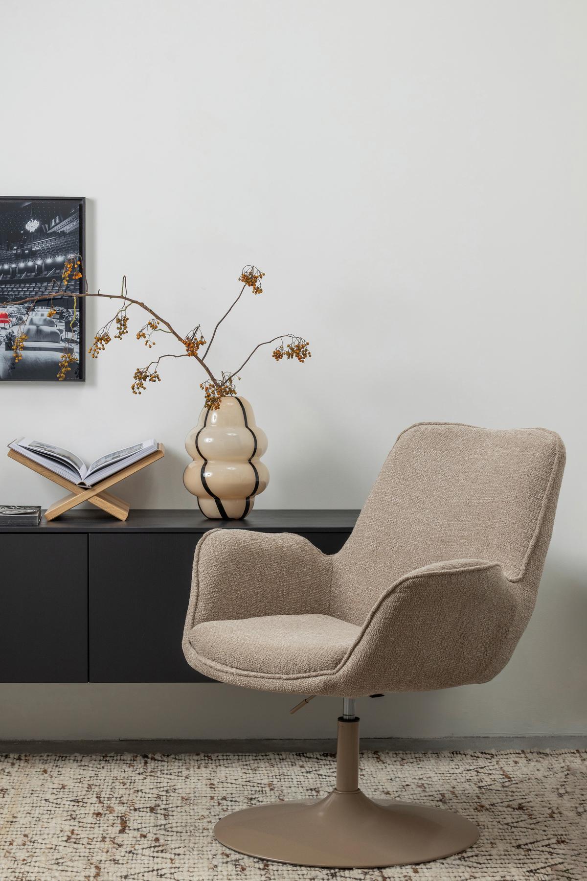 SESSEL Marten Sandfarben B: 79cm - Sandfarben, Design, Textil/Metall (79/91/76cm) - Livetastic