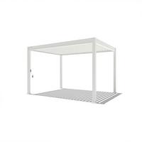 Pergola Trumpf, Bela, 3x4m - bela/visoki sijaj, Basics, kovina (300/255/400cm) - Gardenson