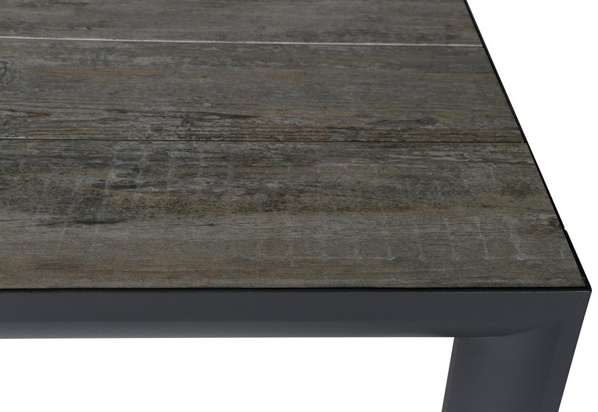 Loungegarnitur 7-tlg Velia Metall/Textil/Keramik - Anthrazit/Schwarz, KONVENTIONELL, Keramik/Textil - Siena Garden
