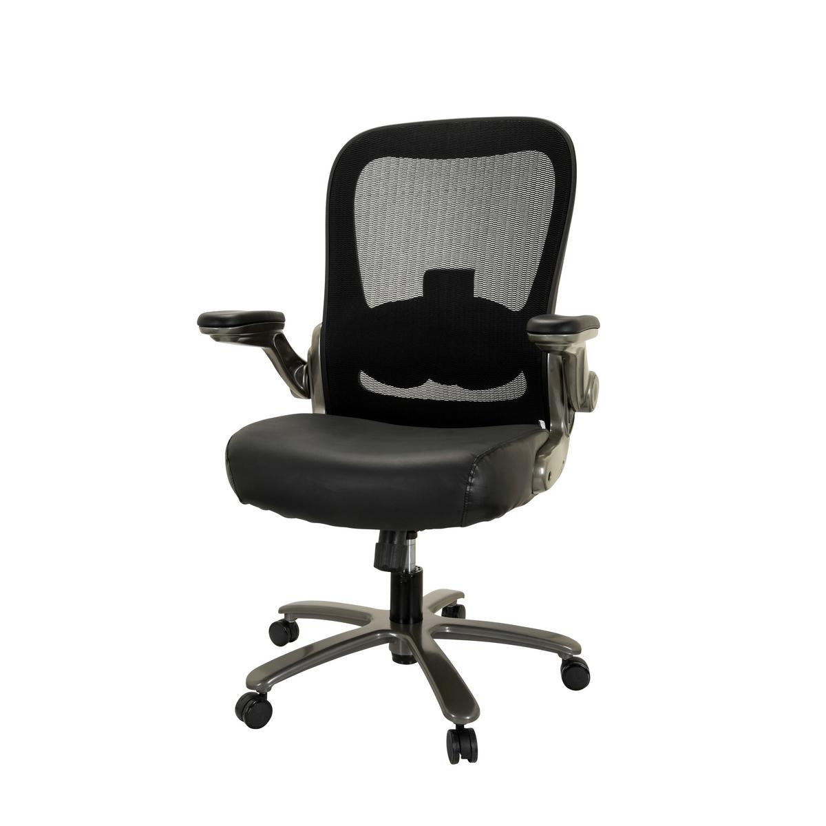 Pisarniški Stol Instructor T, Črna - srebrne barve/črna, Basics, kovina/umetna masa (75/122/68cm) - MID.YOU