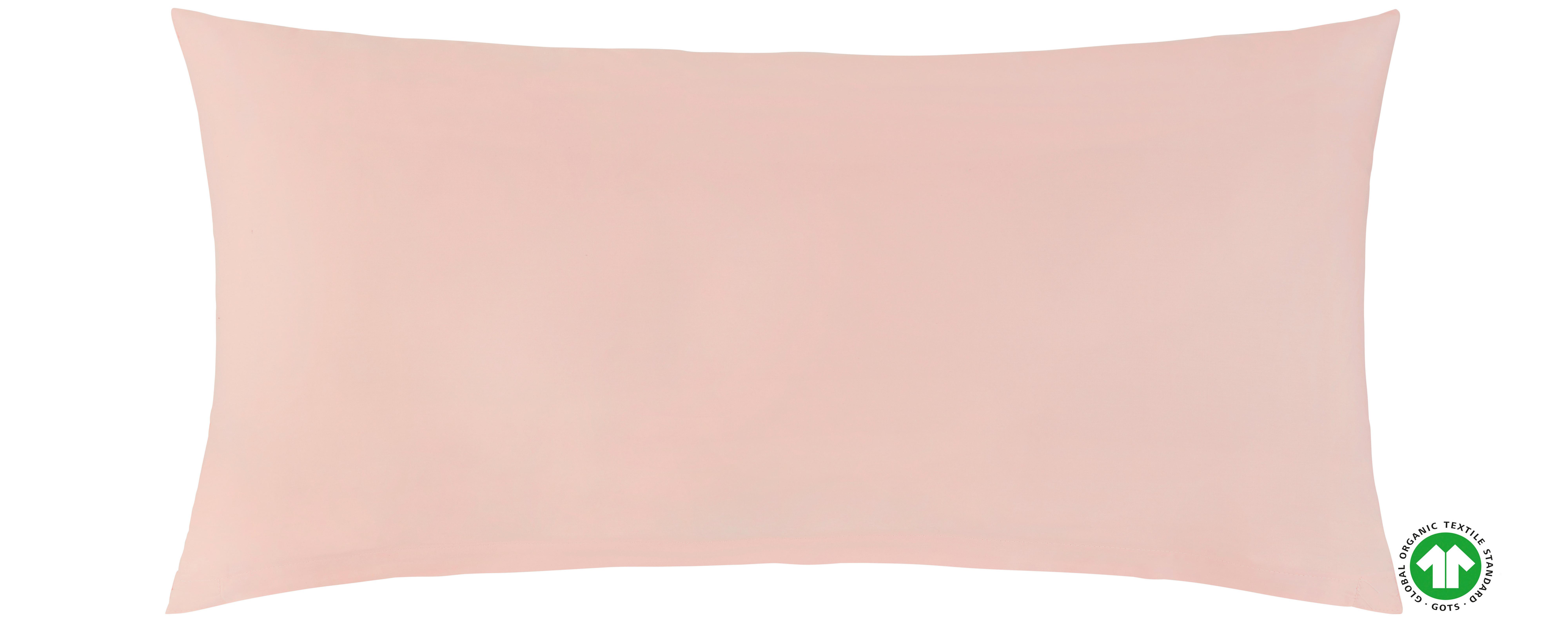 Kissenhülle Bio-Lisa Uni Rosa ca. 40x80cm - Rosa, MODERN, Textil (40/80cm) - ecoTree