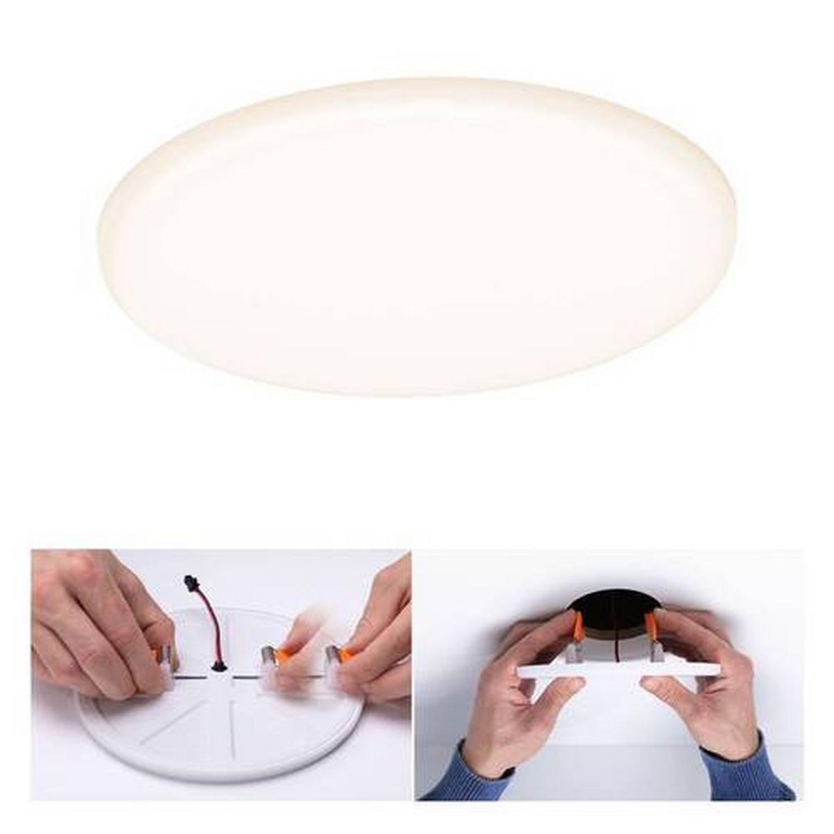 LED-Paneel Veluna VariFit in Weiß max. 15 Watt - Weiß, Basics, Kunststoff (18,5cm) - Paulmann