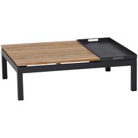 LOUNGETISCH M04118 - Anthrazit/Teakfarben, MODERN, Holz/Metall (102/70/27,5cm) - Siena Garden