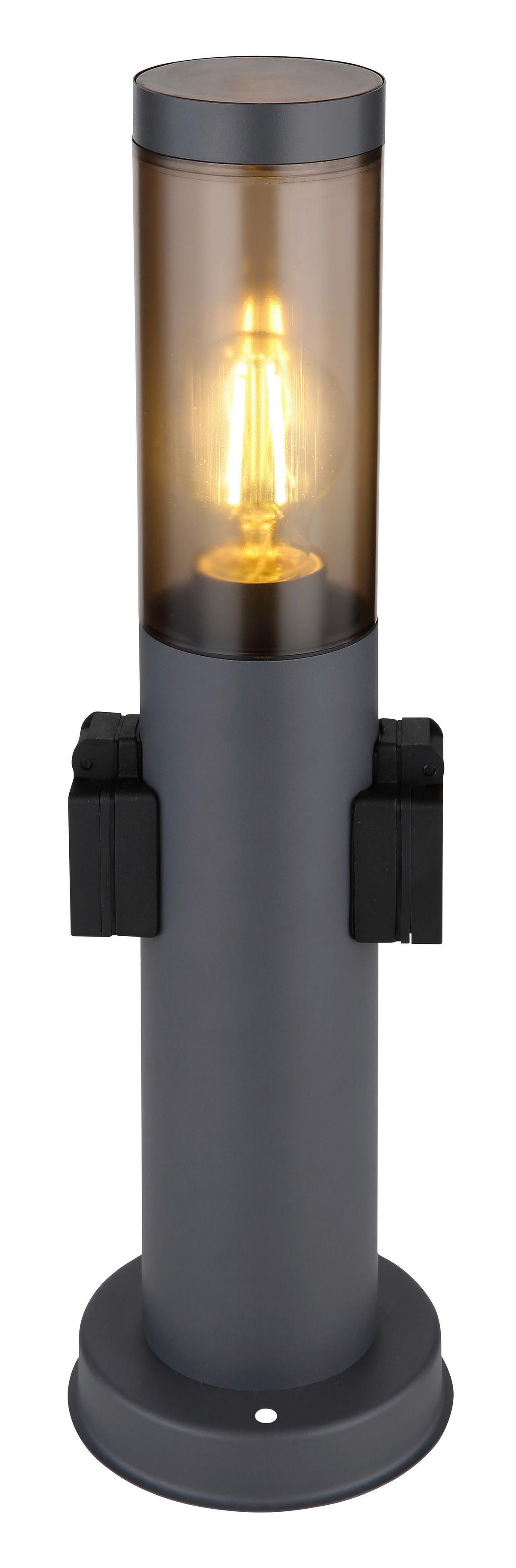 Außenleuchte Boston in Anthrazit/Grau max. 23 Watt - Anthrazit/Grau, Design, Kunststoff/Metall (12,7/45cm) - Globo