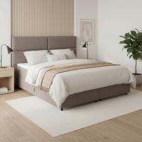 Postelja Z Vzmetnico Lily, Rjava, 180x200 - črna/mocha rjava, Moderno, tekstil/les (180/200cm) - Bessagi Home