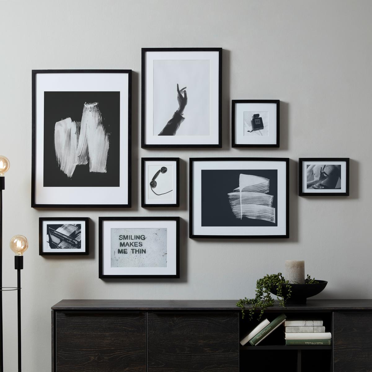 Rahmen Gitta in Schwarz ca. 60x80cm - Schwarz, MODERN, Holzwerkstoff/Kunststoff (60/80/3,6cm) - Modern Living