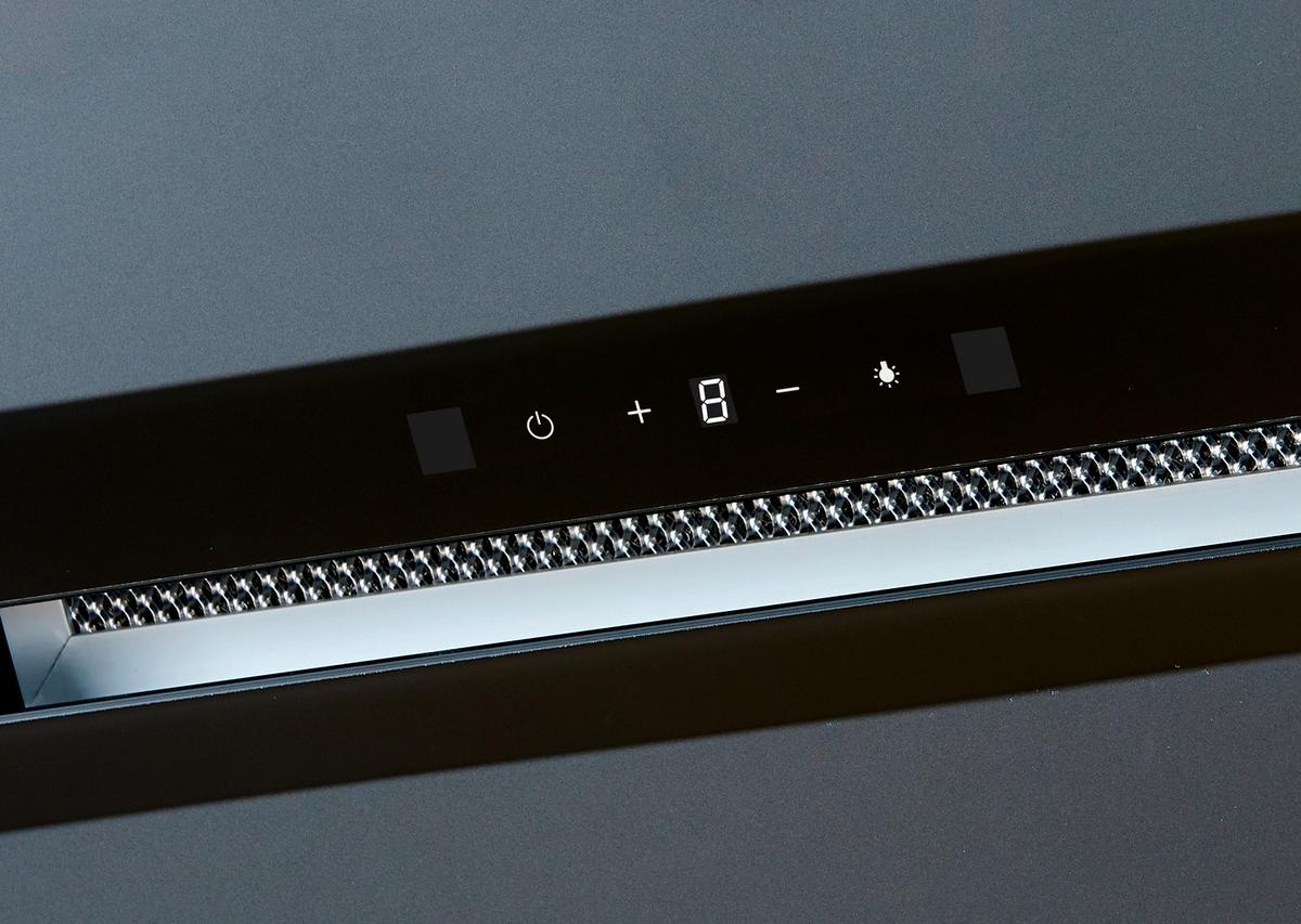 Dunstabzugshaube S50-90ABP Schwarz - Schwarz, Basics, Glas/Metall (89.5/109/40.2cm) - PKM