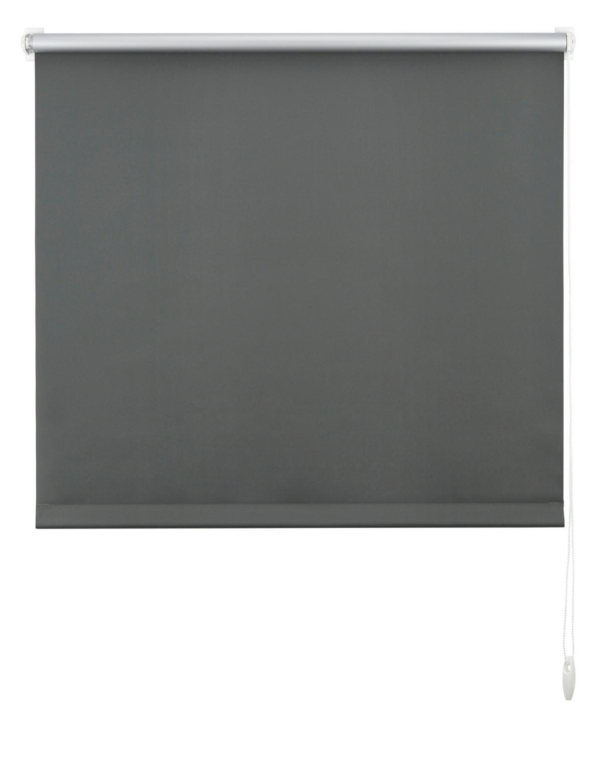Klemmrollo Thermo ca. 90x210cm - Schieferfarben, Textil (90/210cm) - Premium Living