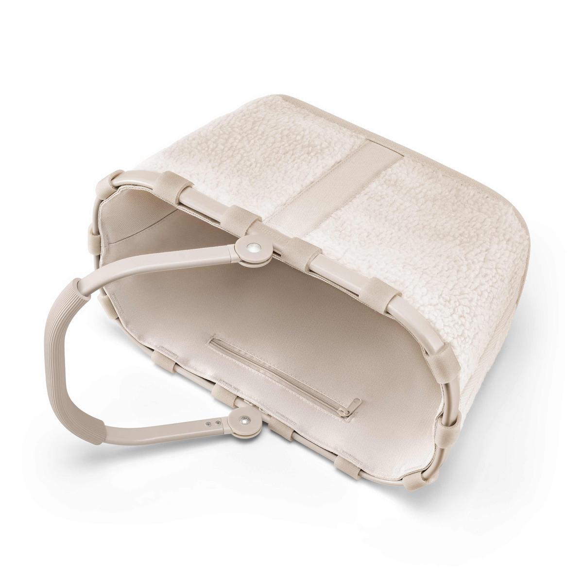 KOSZYK NA ZAKUPY CARRYBAG XS TEDDY SAND - beżowobrązowy, Basics, tkanina (33,5/18/19,5cm) - Reisenthel