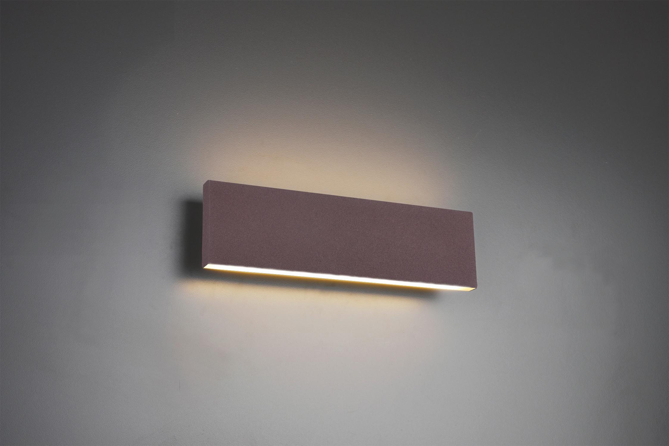 LED-Wandleuchte Concha in Weiß/Rost max. - Rostfarben/Weiß, KONVENTIONELL, Kunststoff/Metall (28/8/4,5cm) - Trio Leuchten