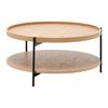 SOFFBORD PLATE - svart/naturfärgad, Modern, metall/trämaterial (80/40/80cm) - Mömax