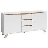 Sideboard B:160 cm Valentin 02 Weiß/Artisan Eiche Dekor - Weiß/Eiche Artisan, MODERN, Holzwerkstoff (160/76/38cm) - MID.YOU