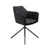 Stol Patti, Antracit, Vrtljiv - črna/antracit, Konvencionalno, kovina/tekstil (58/81/54cm)