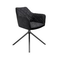 Stol Patti, Antracit, Vrtljiv - črna/antracit, Konvencionalno, kovina/tekstil (58/81/54cm)