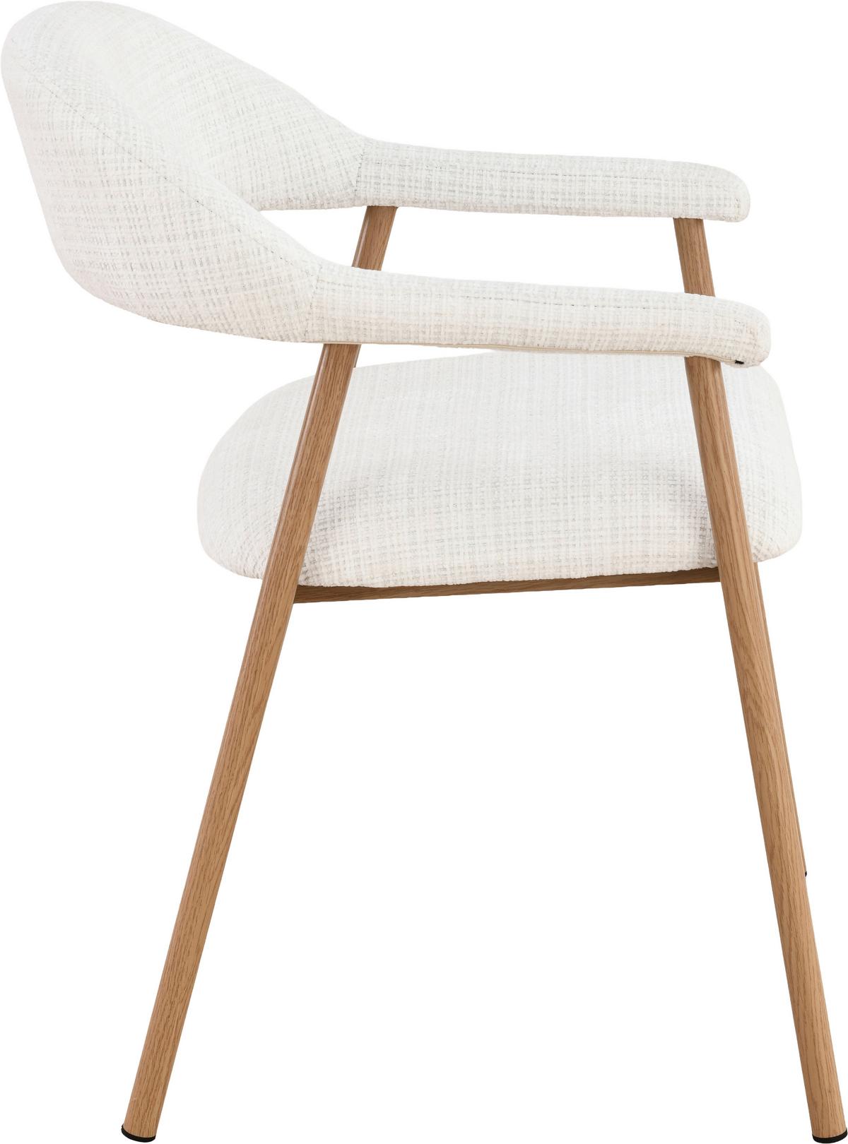 Armlehnstuhl Silke Eichefarben/Beige - Eichefarben/Beige, MODERN, Holz/Textil (57/78/60cm) - Mömax