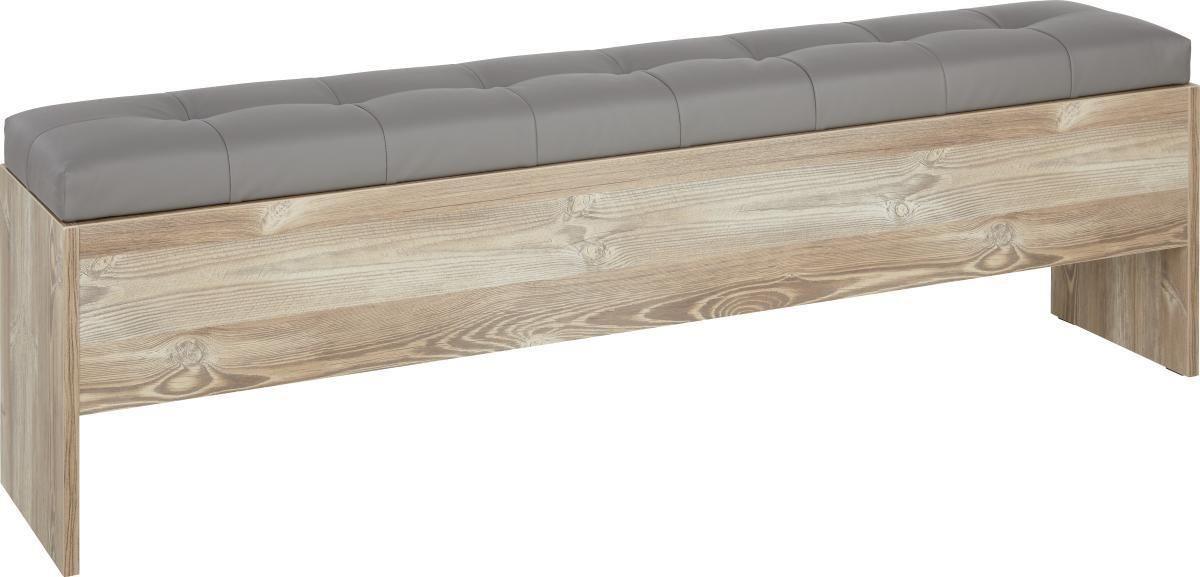 Škrinja-klupa Chanton - boje bora/tamno siva, Lifestyle, drvni materijal/metal (185/56/36,8cm) - Modern Living