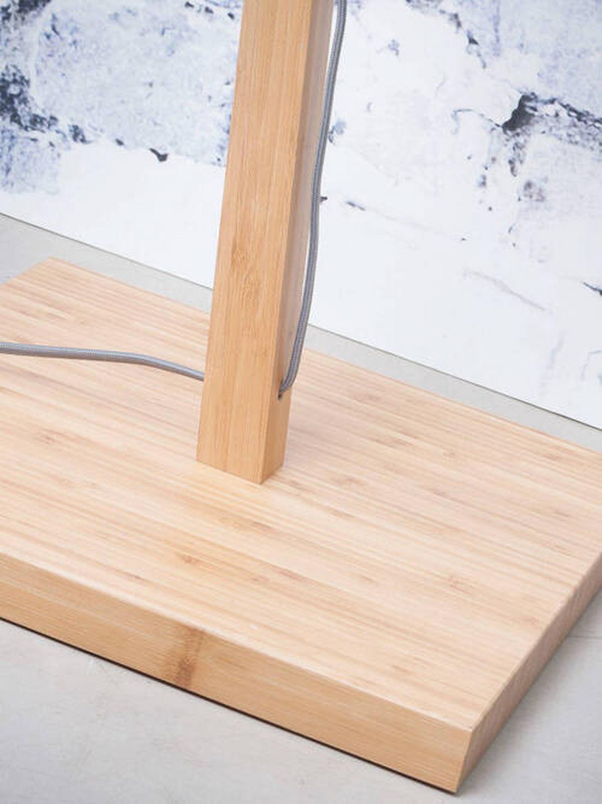 Stoječa Svetilka Bhutan, Črna, Bambus - črna/naravne barve, Trend, les (176/40/68cm) - Good & Mojo