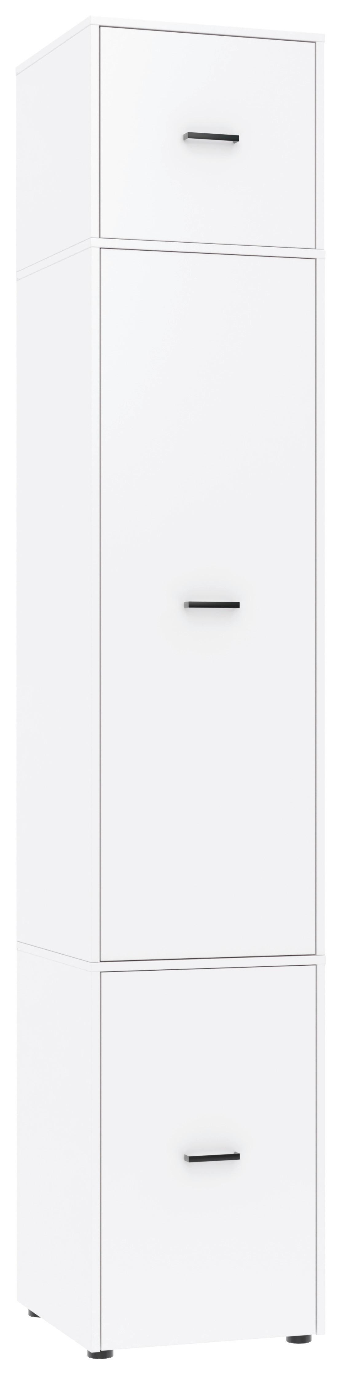 Kleiderschrank Kivo Weiß - Schwarz/Weiß, Basics, Holzwerkstoff/Kunststoff (45/239,40/52,1cm) - Based