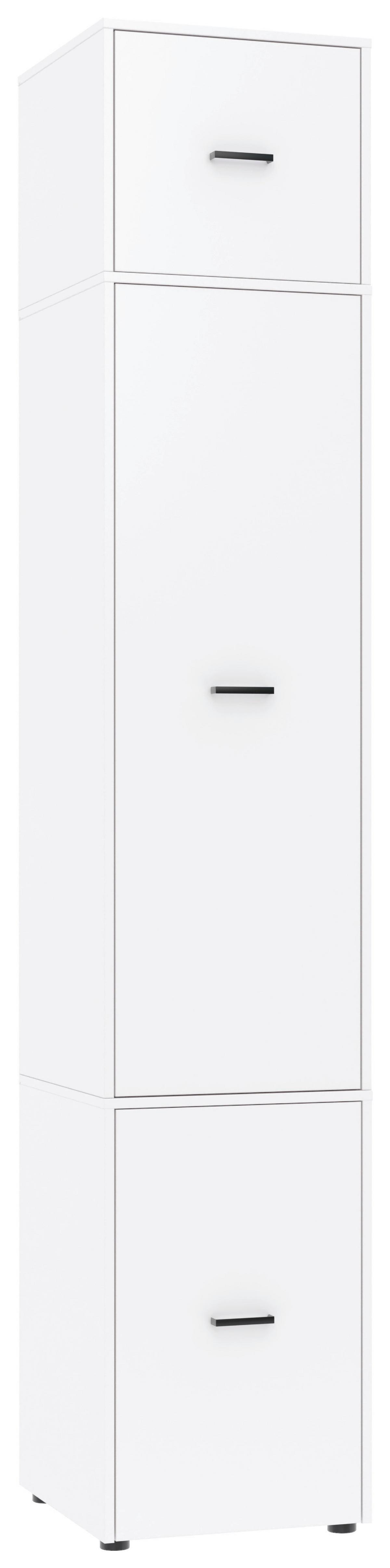 Kleiderschrank Kivo Weiß - Schwarz/Weiß, Basics, Holzwerkstoff/Kunststoff (45/239,40/52,1cm) - Based