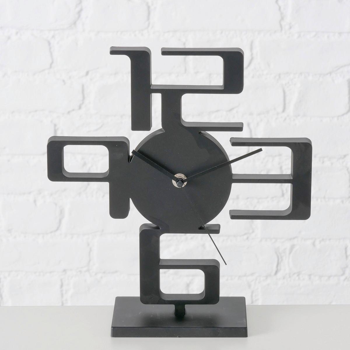 ZEGAR STOŁOWY 2022957 - MODERN LIVING - czarny, Basics, tworzywo sztuczne (25/8/27cm)