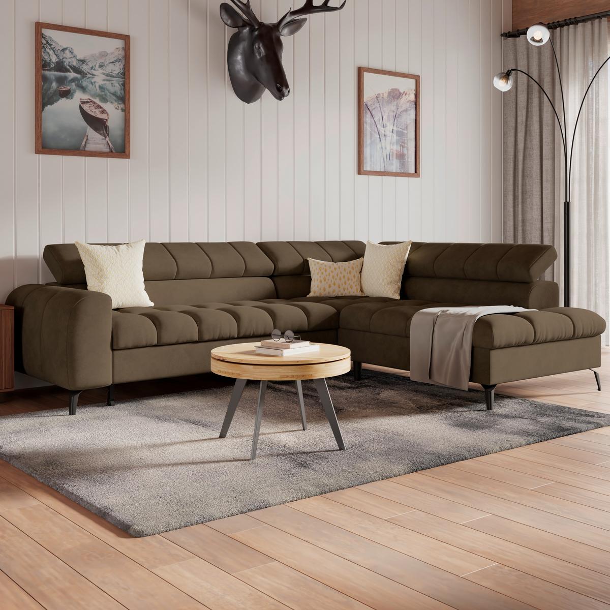 Coltar VOLF - maro/negru, Trend, plastic/textil (261/203cm) - Modern Living