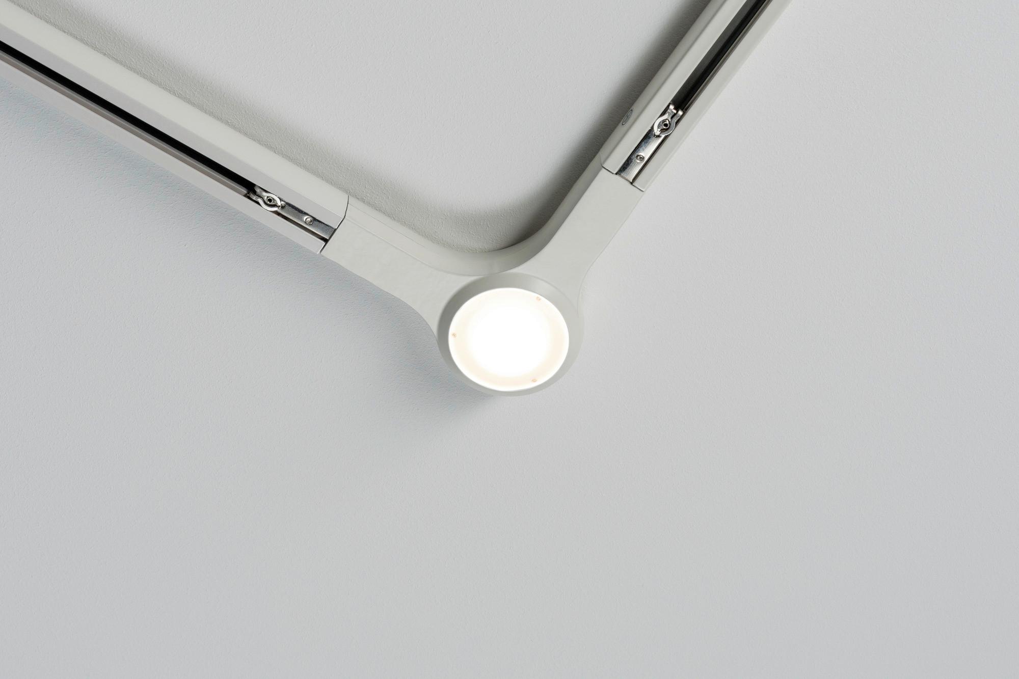Schienensystem-Verbinder LED L-Connector in Weiß - Weiß, Design, Metall (14,1/2,7/14,1cm) - Paulmann