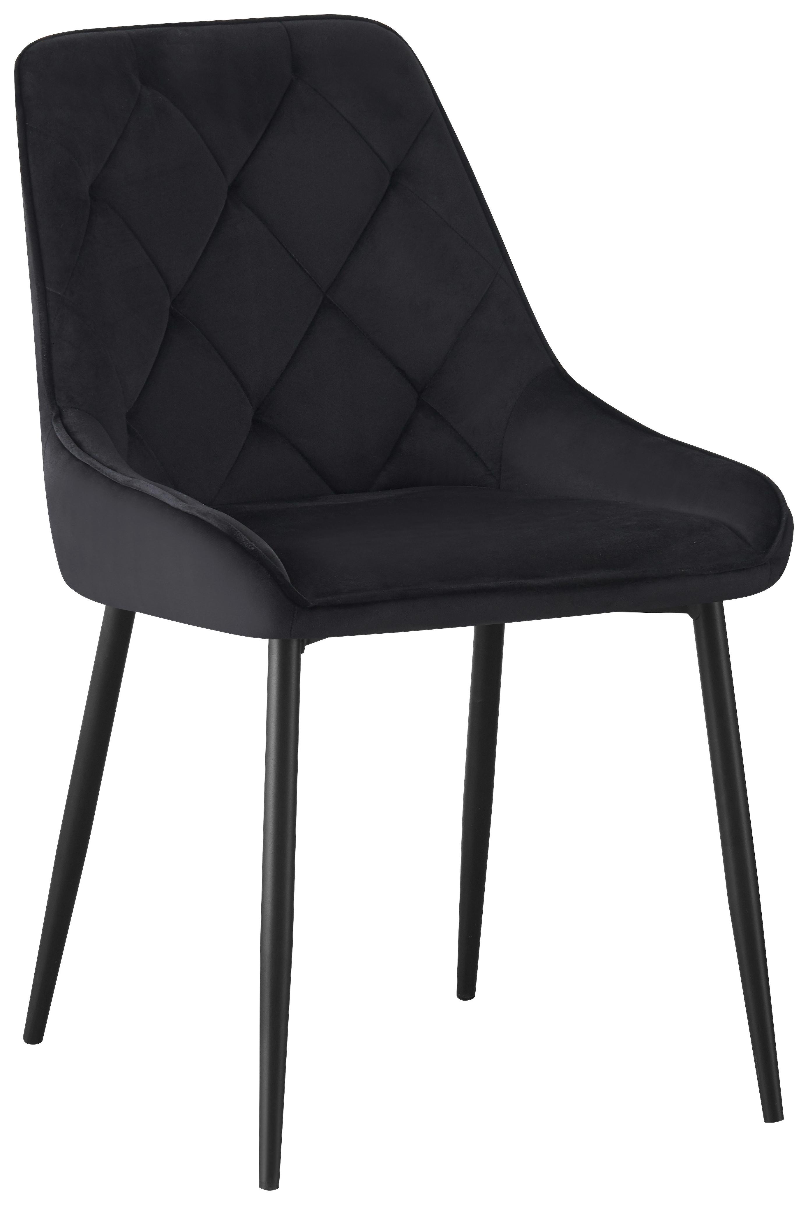 Scaun SELENA - negru, Modern, metal/textil (50/86/58cm) - Mömax
