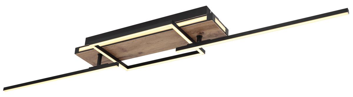 Stropna Led-svetilka Colli, S Sijalko - črna/temno rjava, Design, kovina/umetna masa (120/88/12cm) - Globo