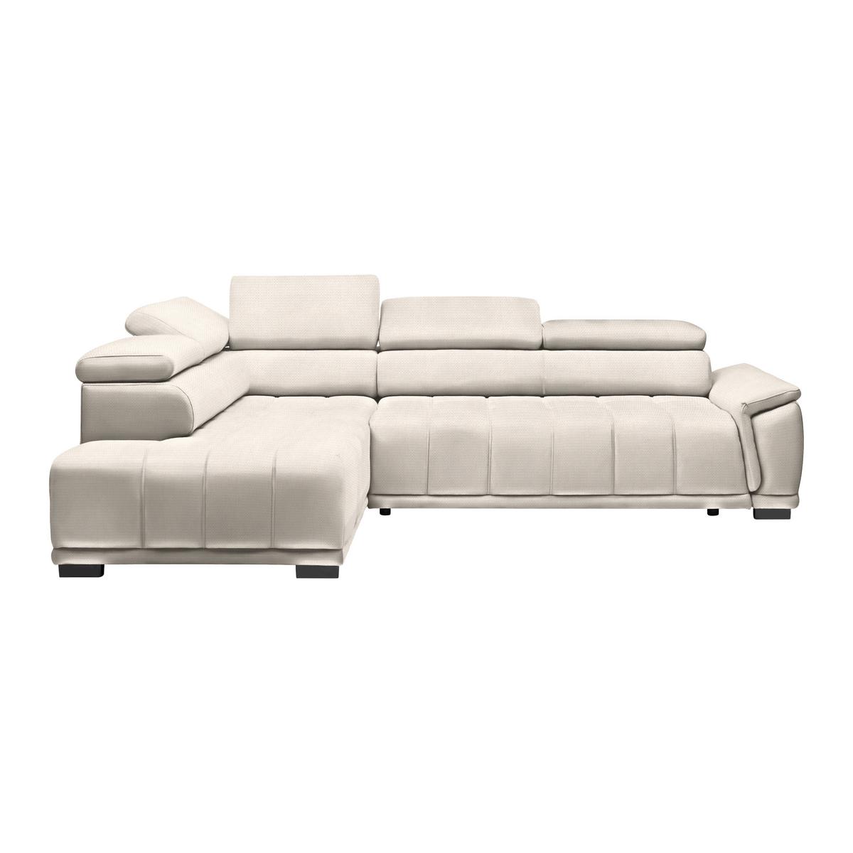 Kutna Garnitura Gremio - boje sedefa/crna, Moderno, tekstil/plastika (206/283cm) - Modern Living