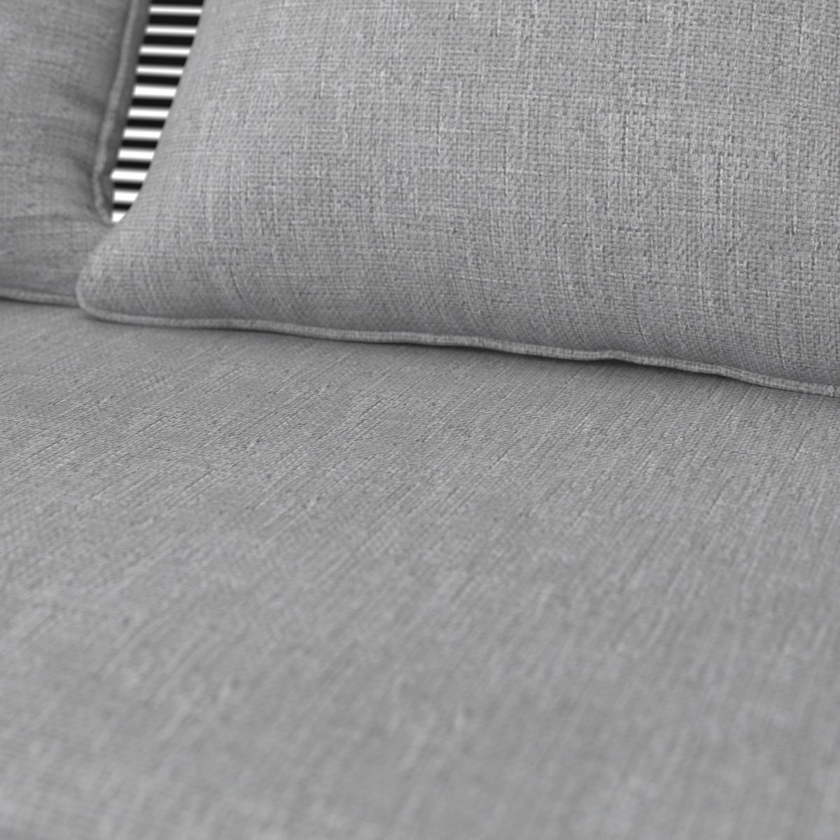 Loungegarnitur Paulina Hellgr. Metall/Textil - Hellgrau/Schwarz, Modern, Glas/Kunststoff (106/74/70,5cm) - Bessagi Garden